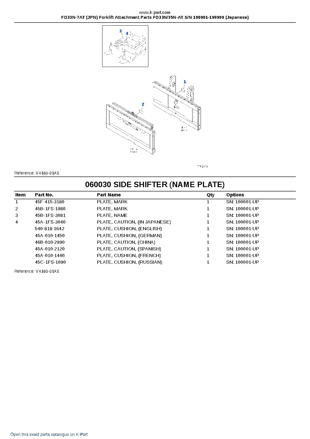 FD33N-7AT (JPN) Forklift Attachment Parts FD33N/35N-AT S/N 100001-199999 (Japanese) – sample page 6