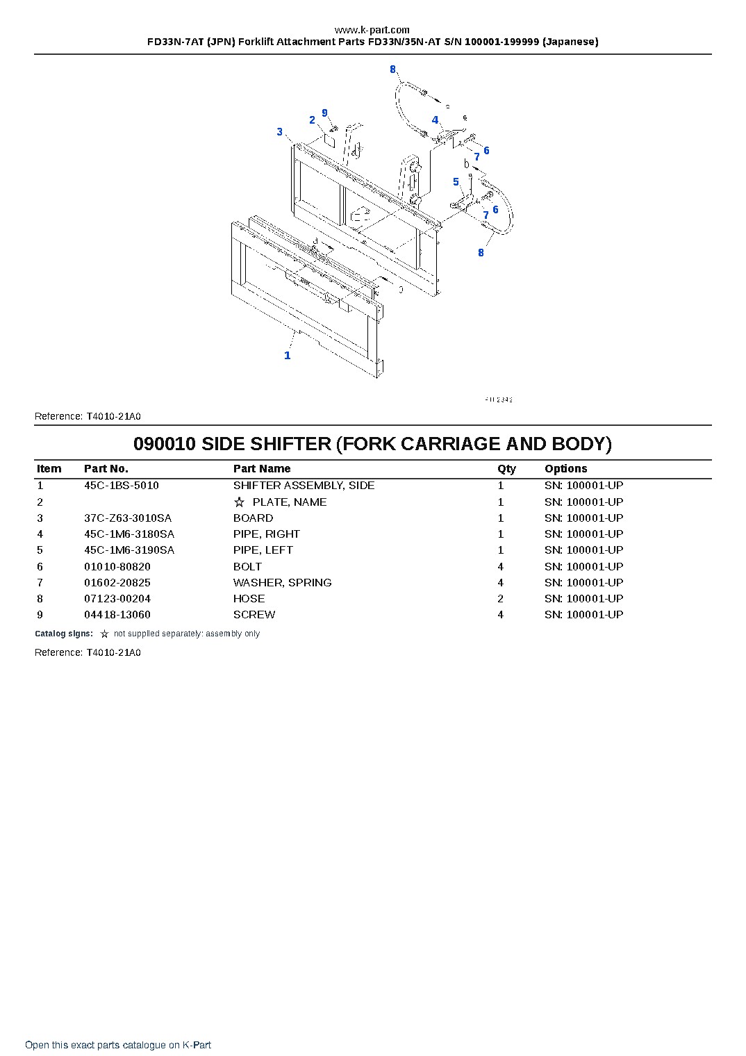 FD33N-7AT (JPN) Forklift Attachment Parts FD33N/35N-AT S/N 100001-199999 (Japanese) – sample page 7