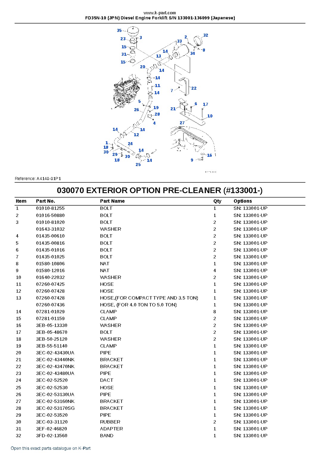 FD35N-10 (JPN) Diesel Engine Forklift S/N 133001-136099 (Japanese) – sample page 7