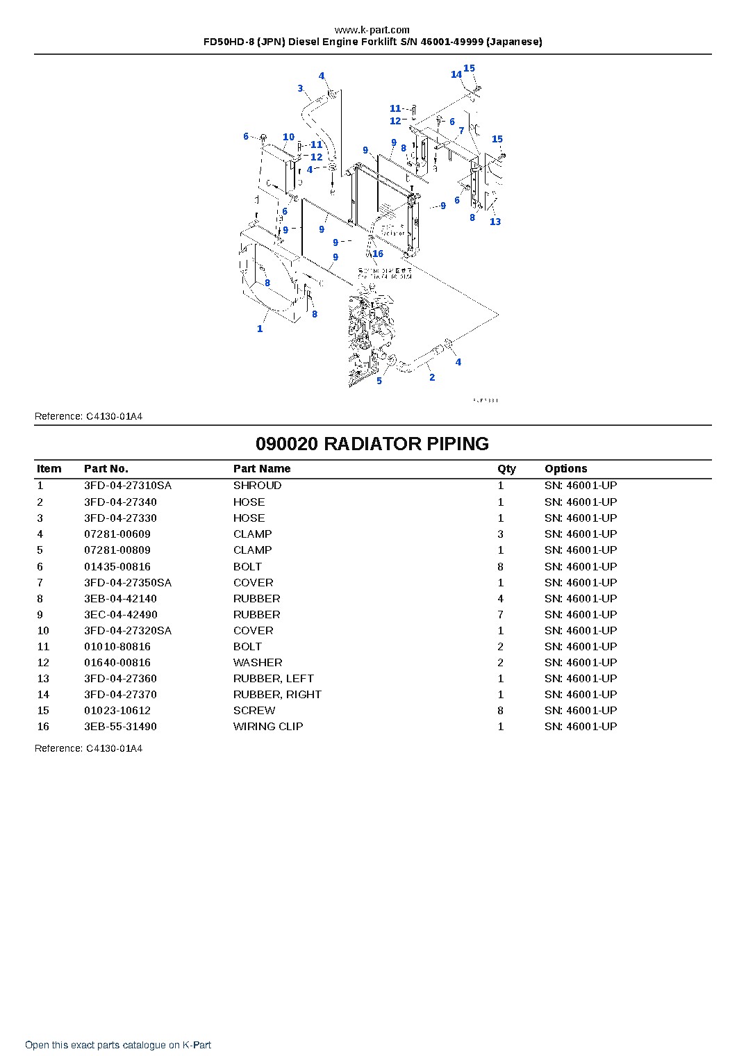 FD50HD-8 (JPN) Diesel Engine Forklift S/N 46001-49999 (Japanese) – sample page 7 FD50HD-8 (JPN) Diesel Engine Forklift S/N 46001-49999 (Japanese) – sample page 7