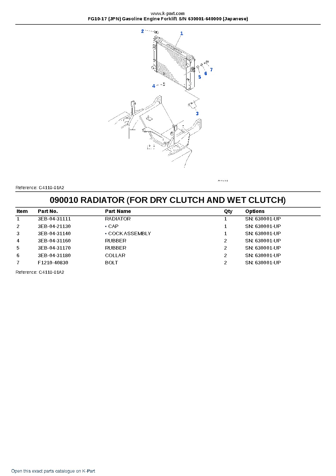 FG10-17 (JPN) Gasoline Engine Forklift S/N 630001-640000 (Japanese) – sample page 8