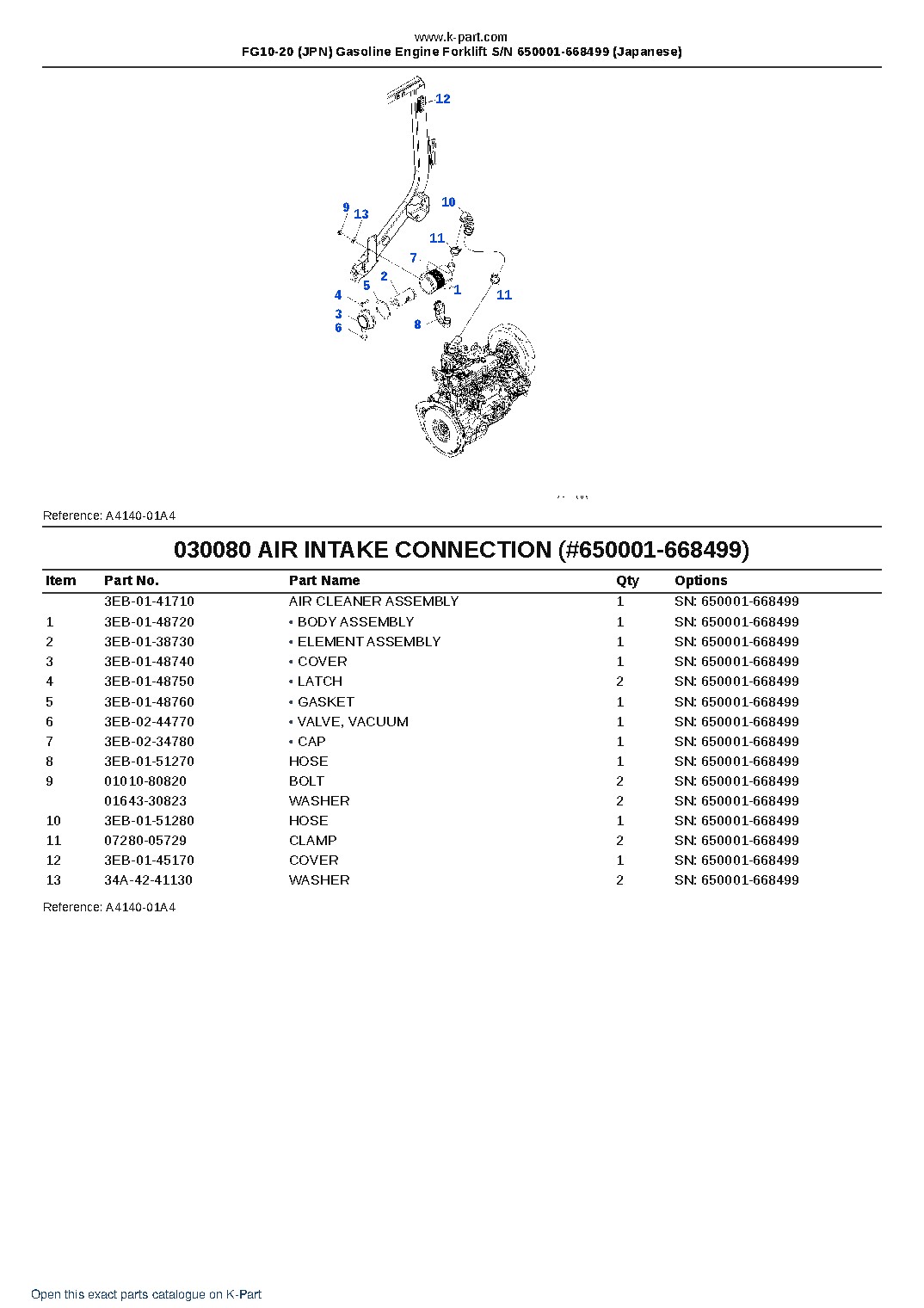 FG10-20 (JPN) Gasoline Engine Forklift S/N 650001-668499 (Japanese) – sample page 8