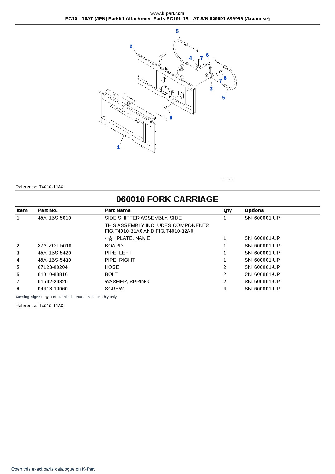 FG10L-16AT (JPN) Forklift Attachment Parts FG10L-15L-AT S/N 600001-699999 (Japanese) – sample page 4