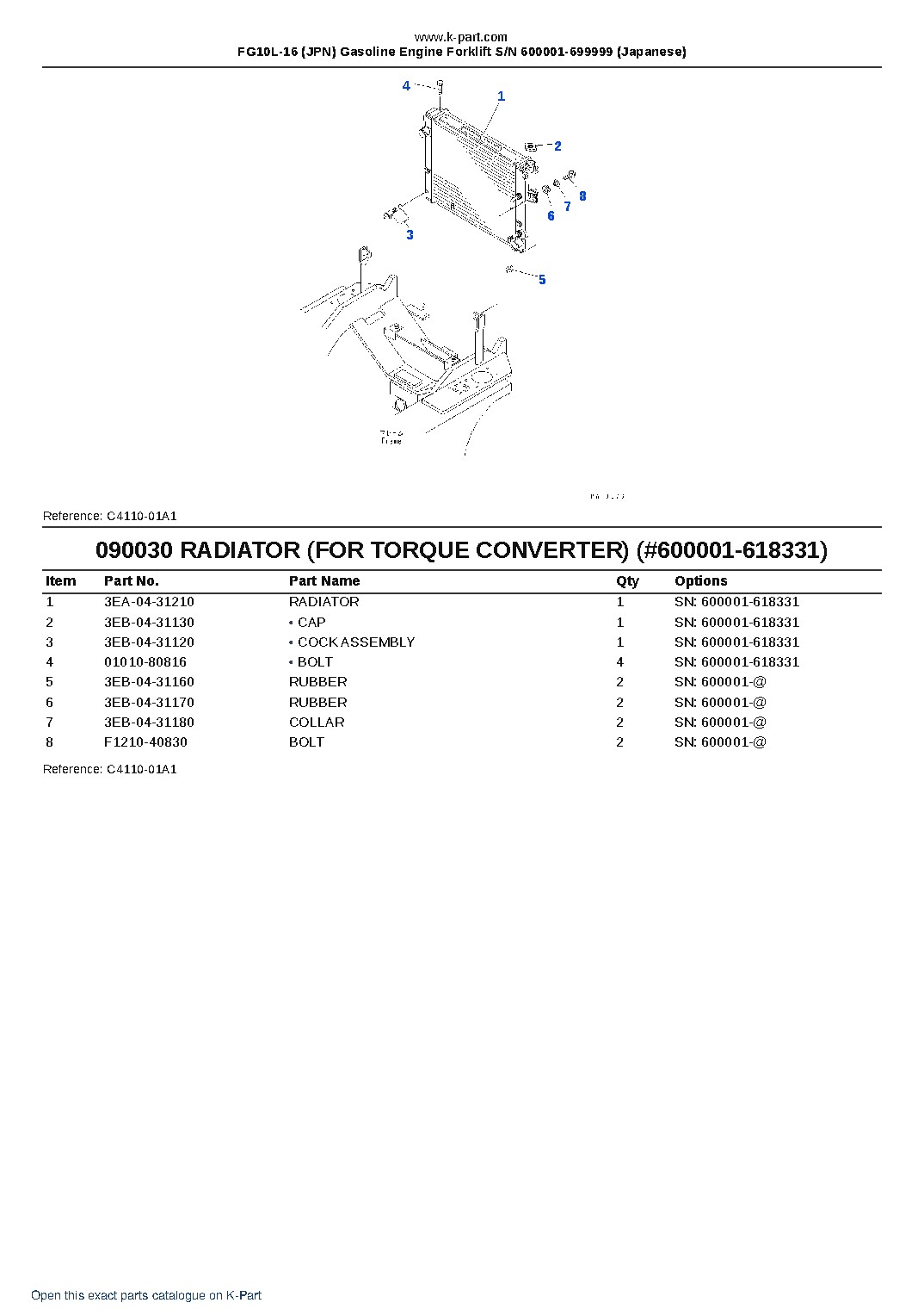 FG10L-16 (JPN) Gasoline Engine Forklift S/N 600001-699999 (Japanese) – sample page 8