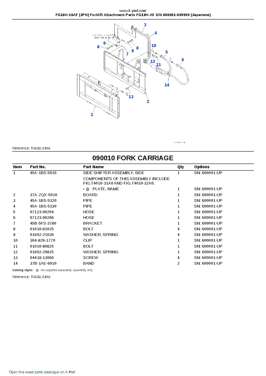 FG18H-16AT (JPN) Forklift Attachment Parts FG18H-AT S/N 600001-699999 (Japanese) – sample page 7