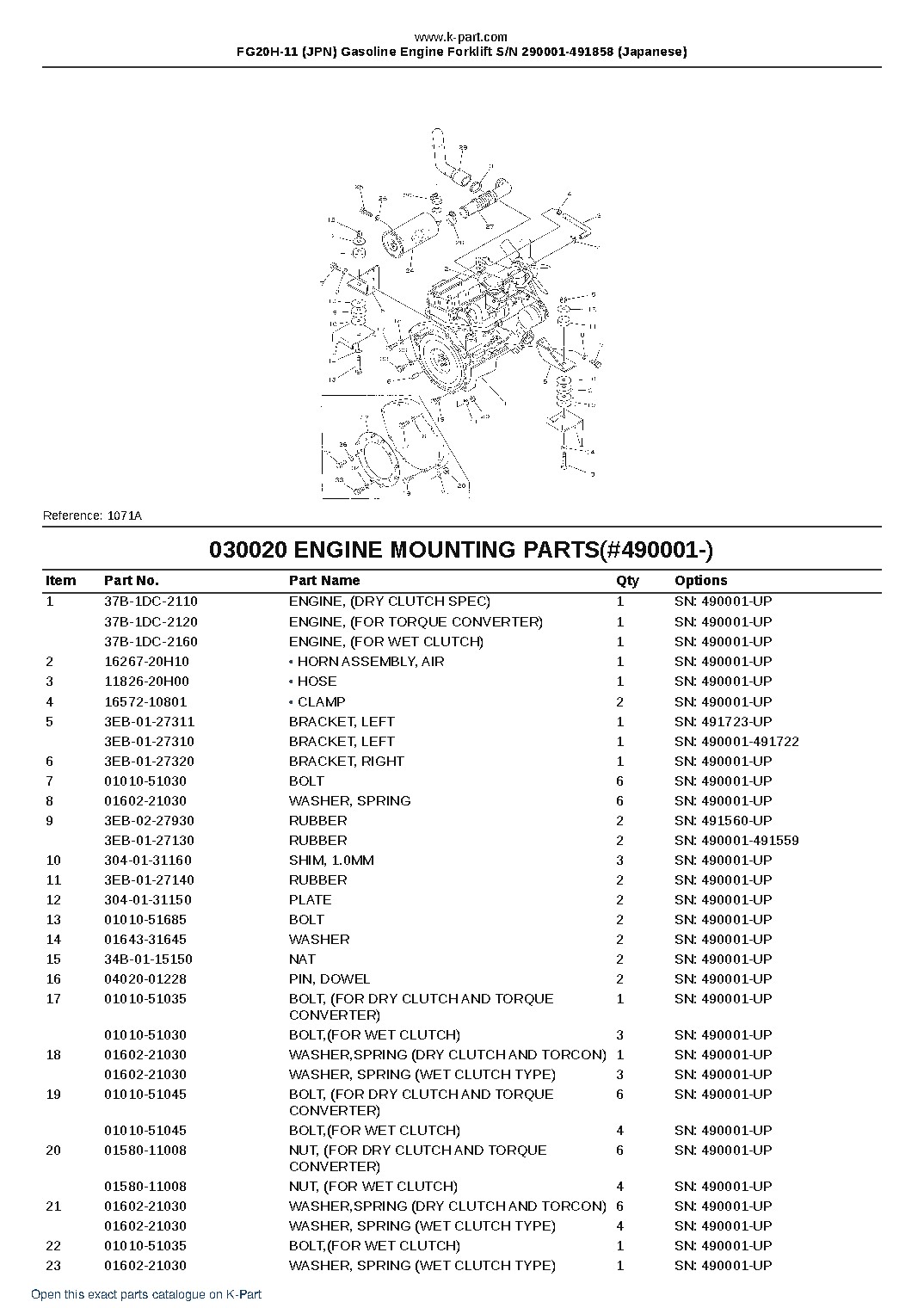FG20H-11 (JPN) Gasoline Engine Forklift S/N 290001-491858 (Japanese) – sample page 3 FG20H-11 (JPN) Gasoline Engine Forklift S/N 290001-491858 (Japanese) – sample page 3