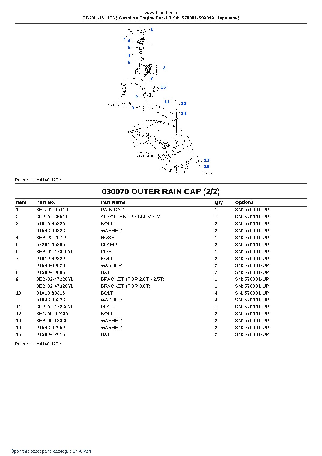 FG20H-15 (JPN) Gasoline Engine Forklift S/N 570001-599999 (Japanese) – sample page 7 FG20H-15 (JPN) Gasoline Engine Forklift S/N 570001-599999 (Japanese) – sample page 7