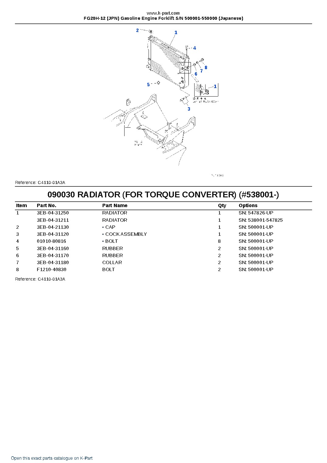 FG20H-12 (JPN) Gasoline Engine Forklift S/N 500001-550000 (Japanese) – sample page 8