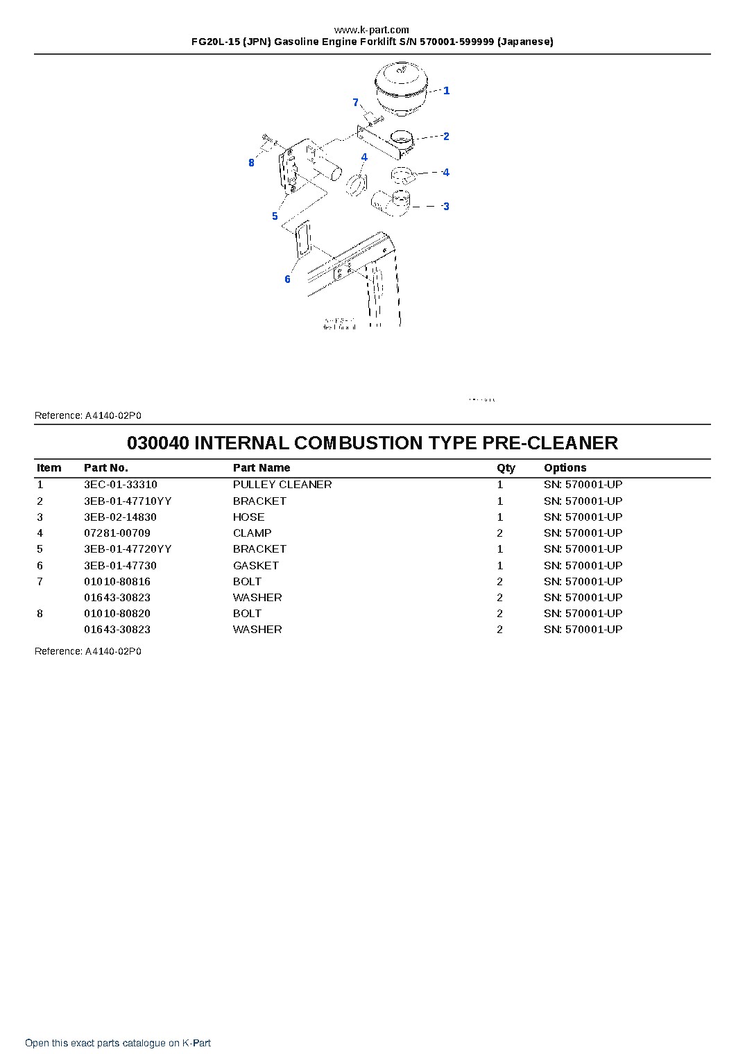 FG20L-15 (JPN) Gasoline Engine Forklift S/N 570001-599999 (Japanese) – sample page 4