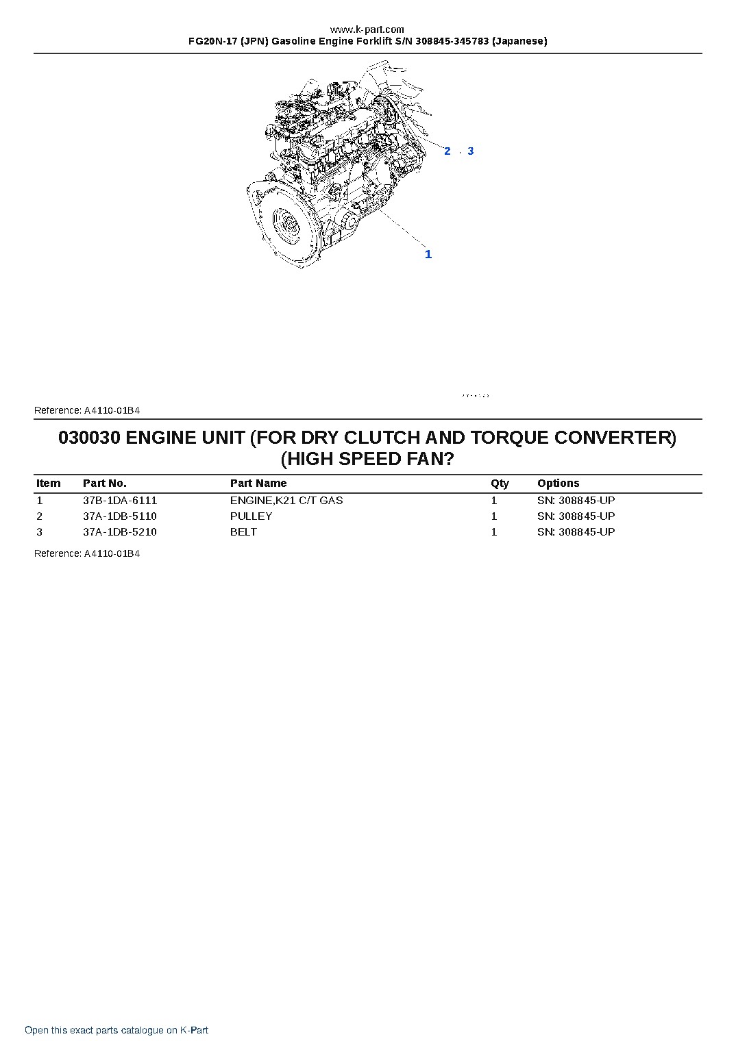 FG20N-17 (JPN) Gasoline Engine Forklift S/N 308845-345783 (Japanese) – sample page 3