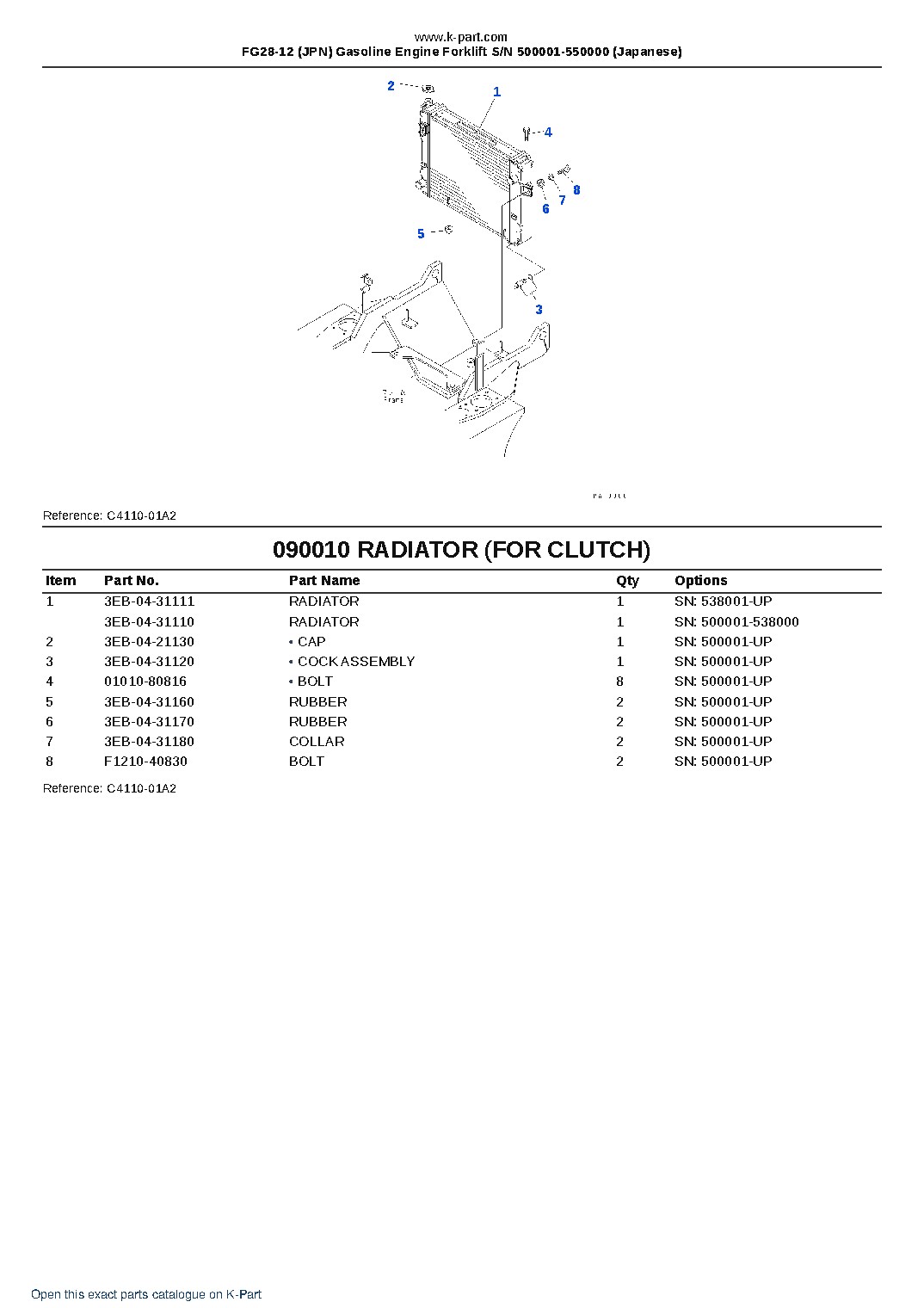 FG28-12 (JPN) Gasoline Engine Forklift S/N 500001-550000 (Japanese) – sample page 6 FG28-12 (JPN) Gasoline Engine Forklift S/N 500001-550000 (Japanese) – sample page 6
