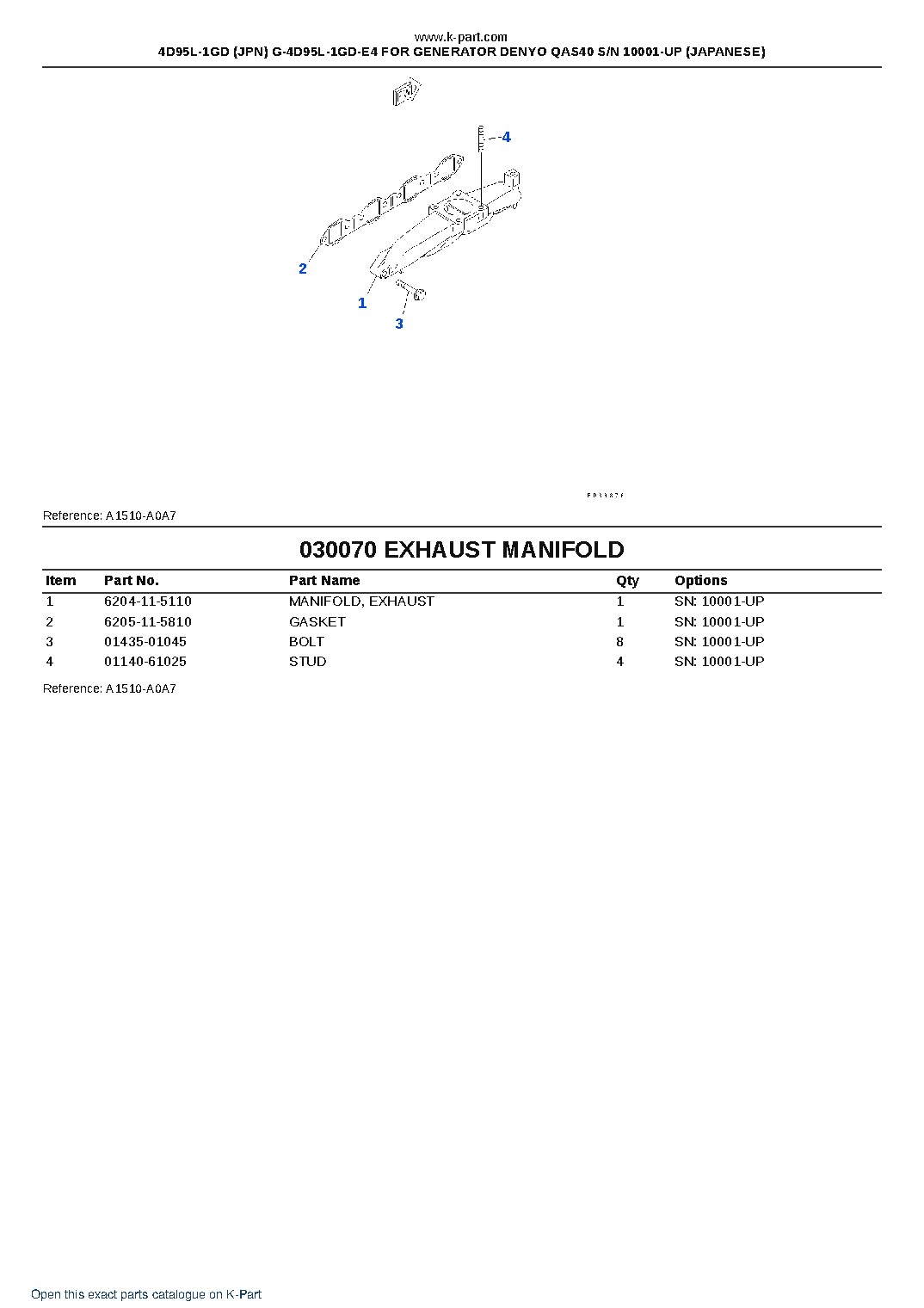 4D95L-1GD (JPN) G-4D95L-1GD-E4 FOR GENERATOR DENYO QAS40 S/N 10001-UP (JAPANESE) – sample page 7 4D95L-1GD (JPN) G-4D95L-1GD-E4 FOR GENERATOR DENYO QAS40 S/N 10001-UP (JAPANESE) – sample page 7