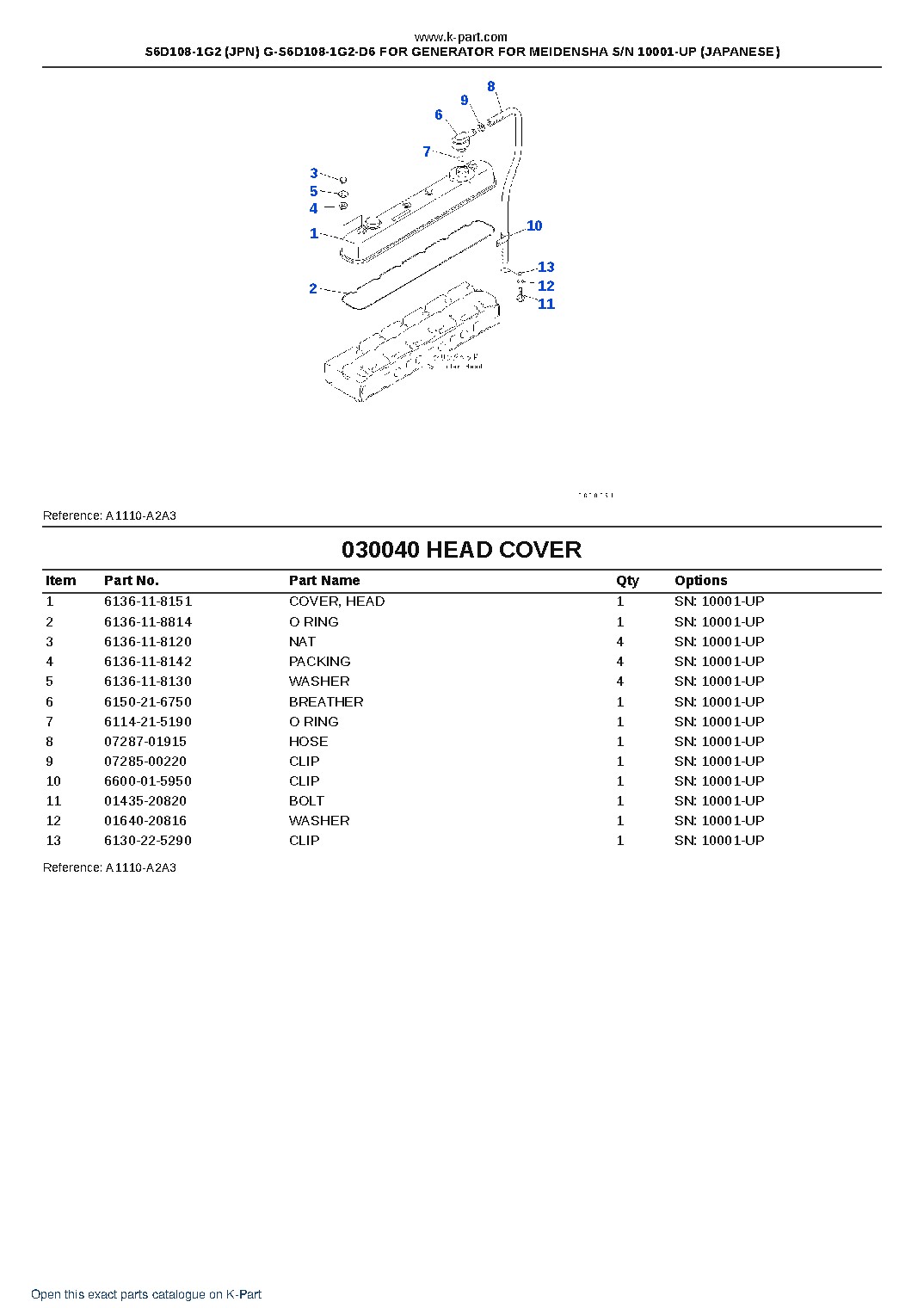 S6D108-1G2 (JPN) G-S6D108-1G2-D6 FOR GENERATOR FOR MEIDENSHA S/N 10001-UP (JAPANESE) – sample page 5