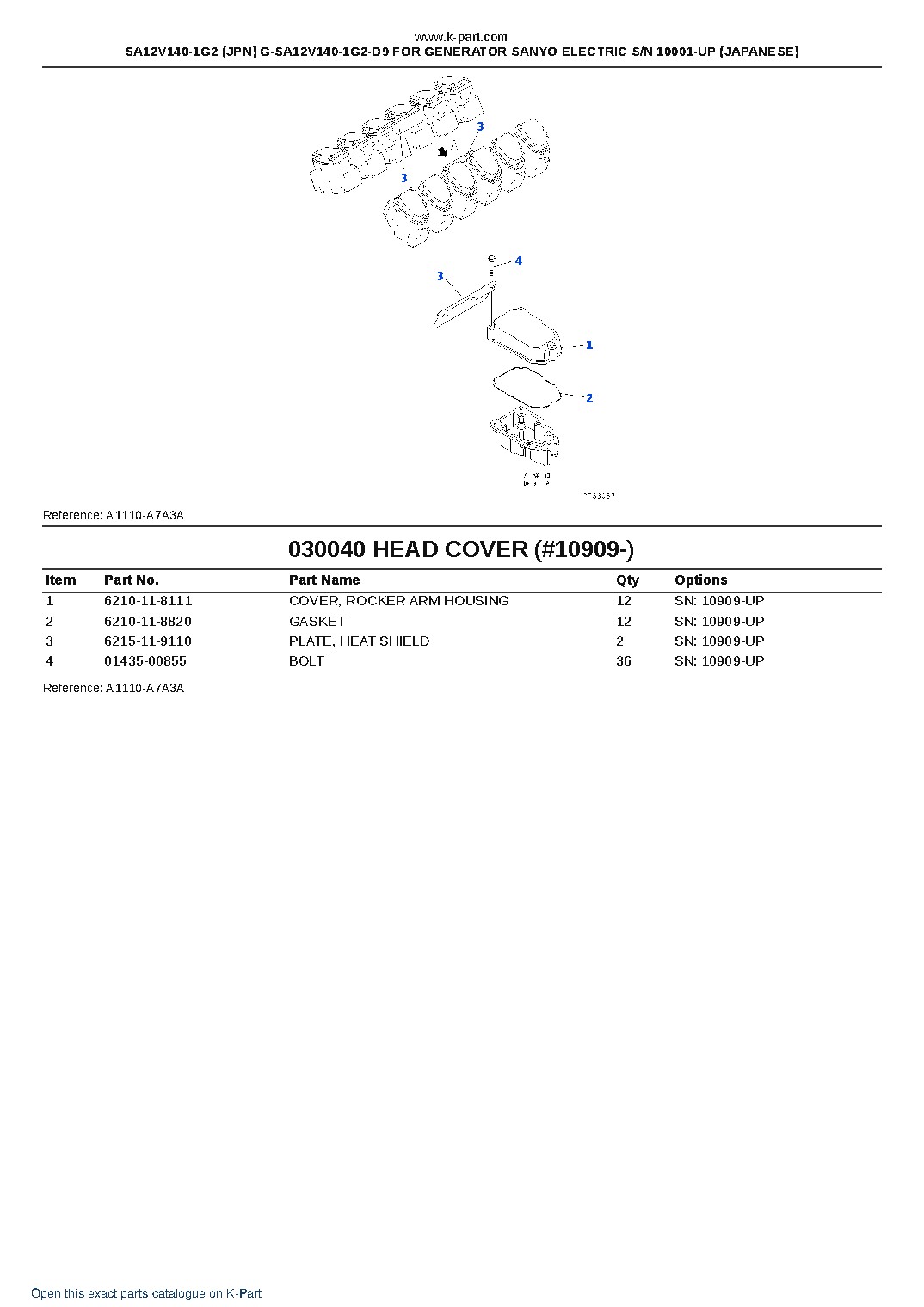 SA12V140-1G2 (JPN) G-SA12V140-1G2-D9 FOR GENERATOR SANYO ELECTRIC S/N 10001-UP (JAPANESE) – sample page 6 SA12V140-1G2 (JPN) G-SA12V140-1G2-D9 FOR GENERATOR SANYO ELECTRIC S/N 10001-UP (JAPANESE) – sample page 6
