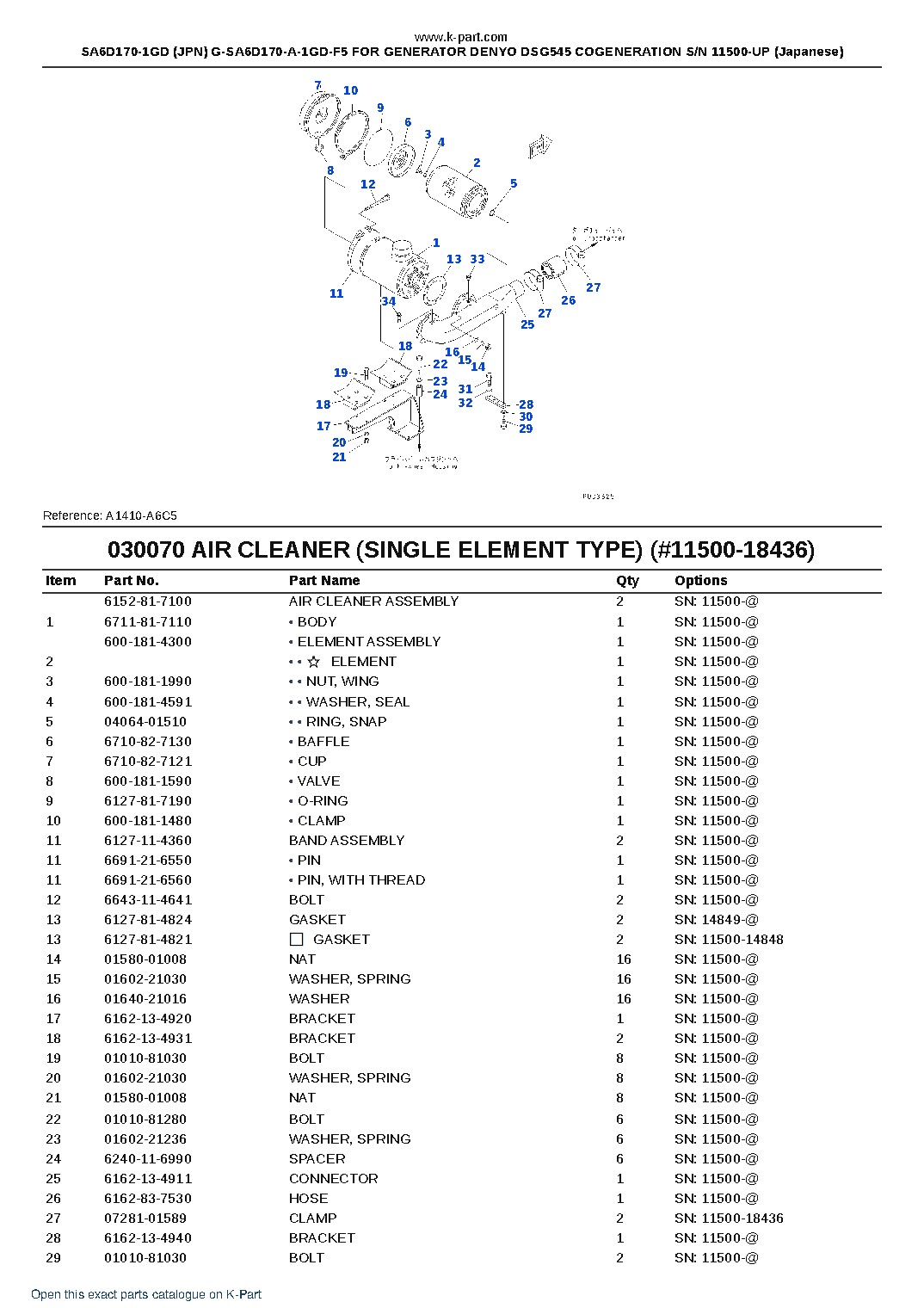 SA6D170-1GD (JPN) G-SA6D170-A-1GD-F5 FOR GENERATOR DENYO DSG545 COGENERATION S/N 11500-UP (Japanese) – sample page 10