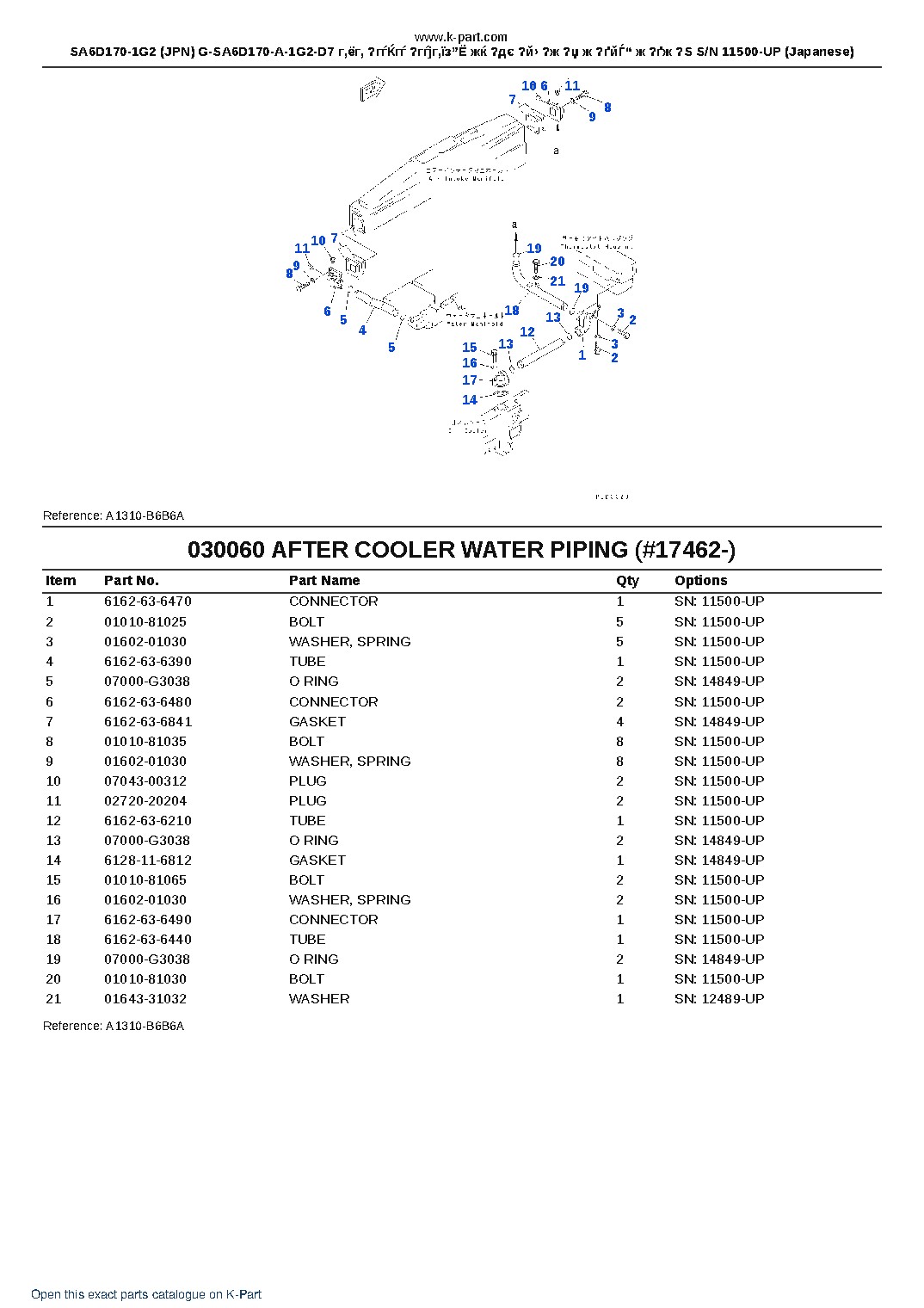 SA6D170-1G2 (JPN) G-SA6D170-A-1G2-D7 г‚ёг‚ ?гѓЌгѓ ?гѓјг‚їз”Ё жќ ?дє ?й› ?ж ?џ ж ?ґйЃ“ ж ?ґж ?Ѕ S/N 11500-UP (Japanese) – sample page 9