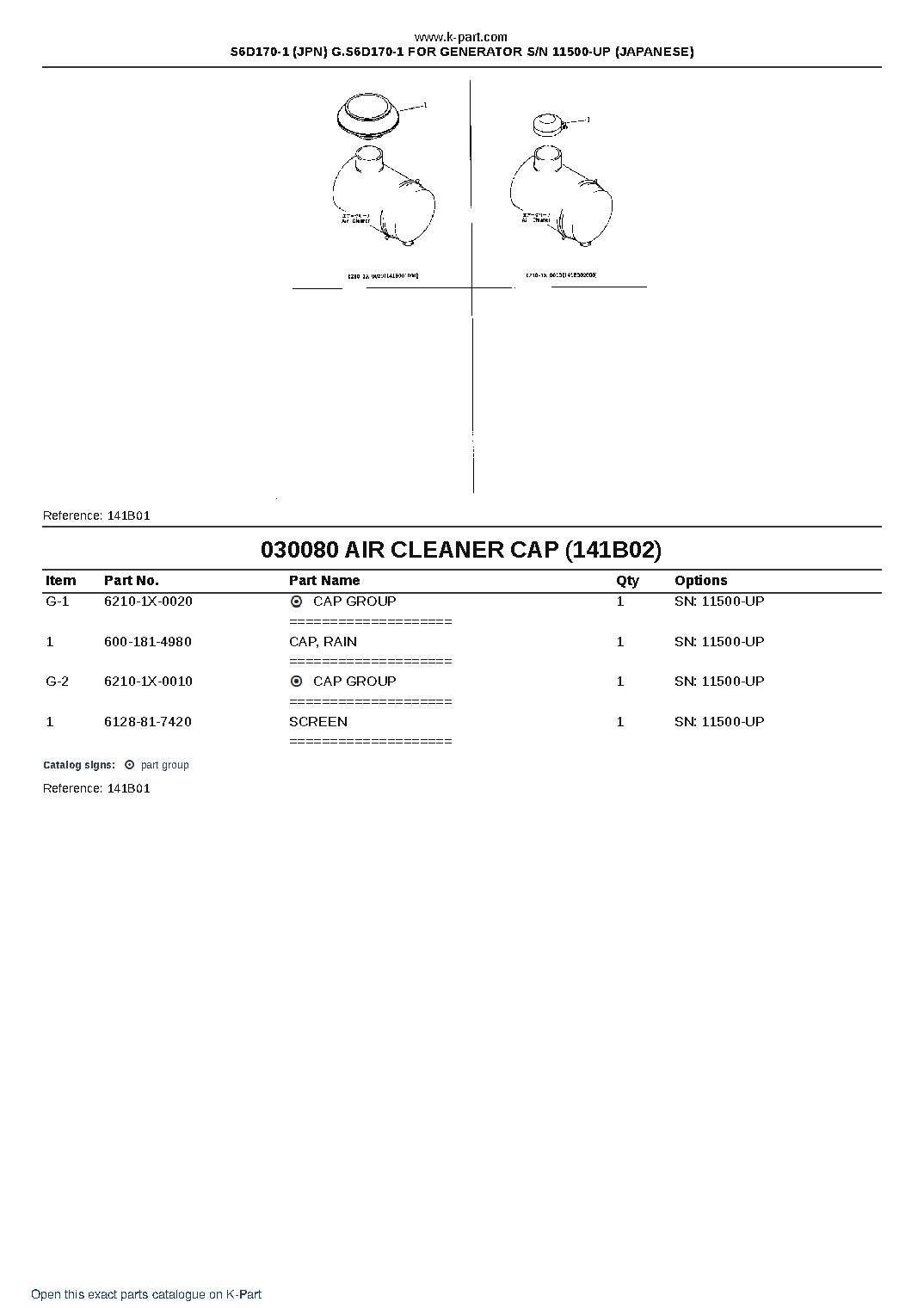 S6D170-1 (JPN) G.S6D170-1 FOR GENERATOR S/N 11500-UP (JAPANESE) – sample page 9 S6D170-1 (JPN) G.S6D170-1 FOR GENERATOR S/N 11500-UP (JAPANESE) – sample page 9