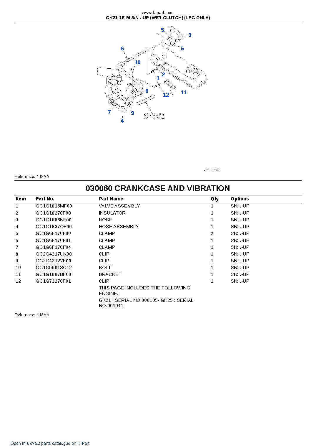 GK21-1E-M S/N .-UP (WET CLUTCH) (LPG ONLY) – sample page 6 GK21-1E-M S/N .-UP (WET CLUTCH) (LPG ONLY) – sample page 6