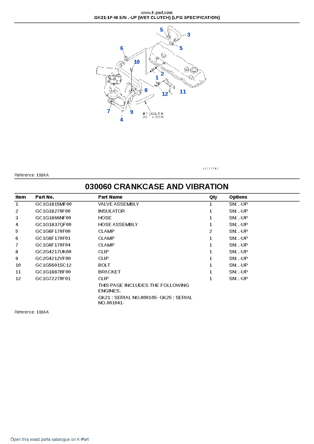 GK21-1F-M S/N .-UP (WET CLUTCH) (LPG SPECIFICATION) – sample page 6 GK21-1F-M S/N .-UP (WET CLUTCH) (LPG SPECIFICATION) – sample page 6