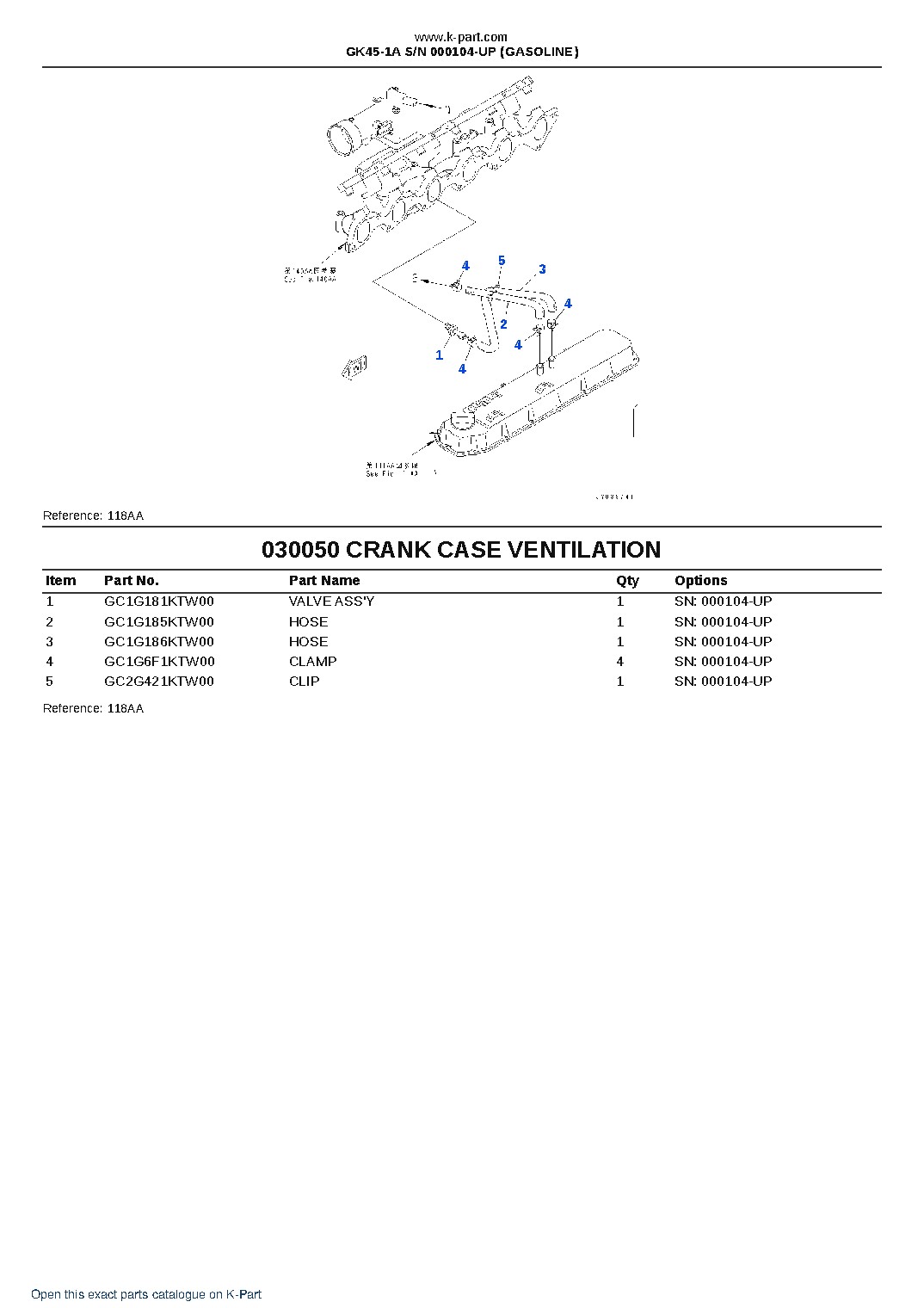 GK45-1A S/N 000104-UP (GASOLINE) – sample page 5 GK45-1A S/N 000104-UP (GASOLINE) – sample page 5