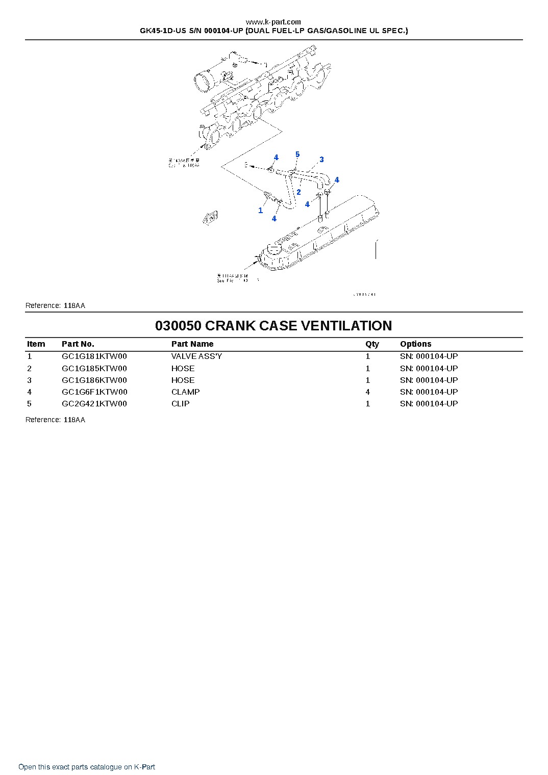 GK45-1D-US S/N 000104-UP (DUAL FUEL-LP GAS/GASOLINE UL SPEC.) – sample page 5