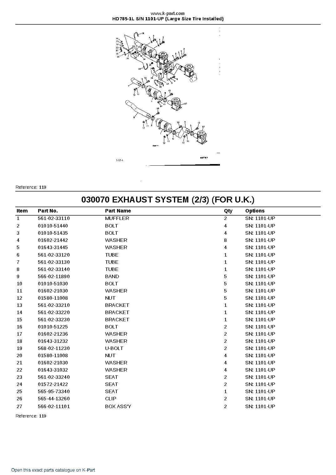 HD785-1L S/N 1101-UP (Large Size Tire Installed) – sample page 9