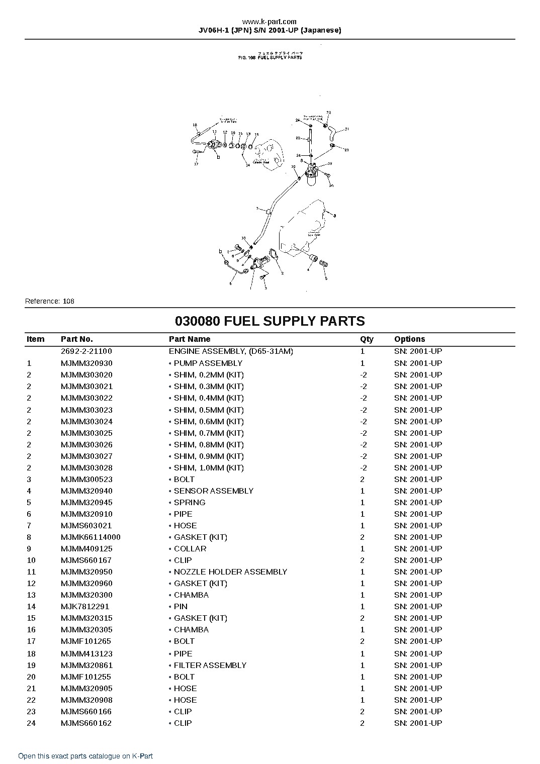 JV06H-1 (JPN) S/N 2001-UP (Japanese) – sample page 8 JV06H-1 (JPN) S/N 2001-UP (Japanese) – sample page 8