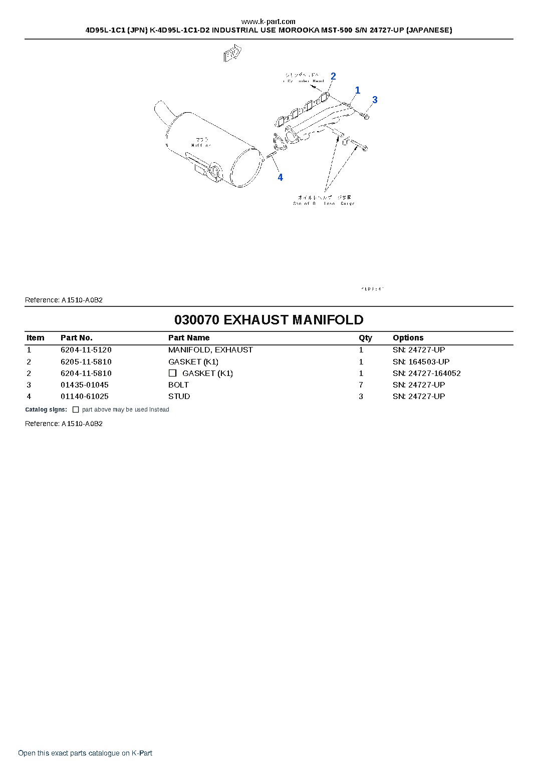 4D95L-1C1 (JPN) K-4D95L-1C1-D2 INDUSTRIAL USE MOROOKA MST-500 S/N 24727-UP (JAPANESE) – sample page 8 4D95L-1C1 (JPN) K-4D95L-1C1-D2 INDUSTRIAL USE MOROOKA MST-500 S/N 24727-UP (JAPANESE) – sample page 8