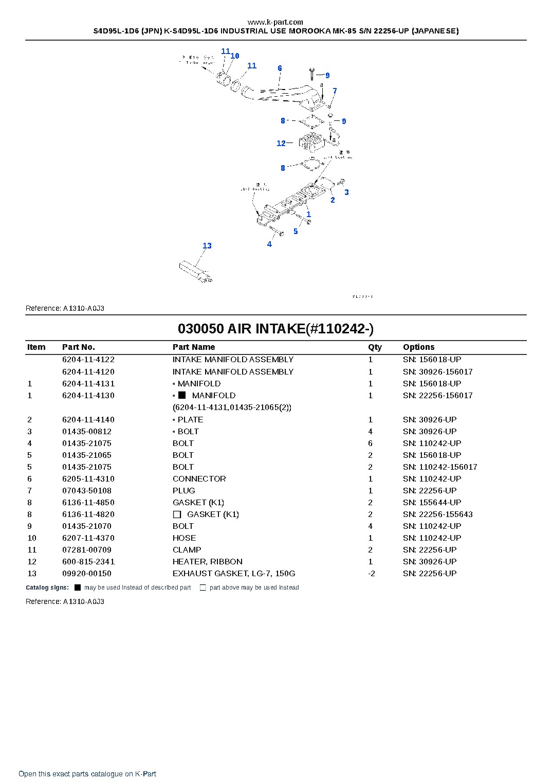 S4D95L-1D6 (JPN) K-S4D95L-1D6 INDUSTRIAL USE MOROOKA MK-85 S/N 22256-UP (JAPANESE) – sample page 5 S4D95L-1D6 (JPN) K-S4D95L-1D6 INDUSTRIAL USE MOROOKA MK-85 S/N 22256-UP (JAPANESE) – sample page 5