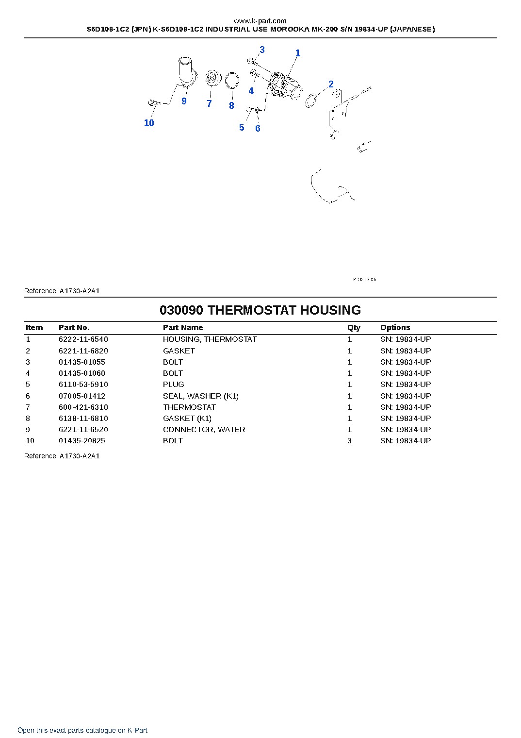 S6D108-1C2 (JPN) K-S6D108-1C2 INDUSTRIAL USE MOROOKA MK-200 S/N 19834-UP (JAPANESE) – sample page 9 S6D108-1C2 (JPN) K-S6D108-1C2 INDUSTRIAL USE MOROOKA MK-200 S/N 19834-UP (JAPANESE) – sample page 9