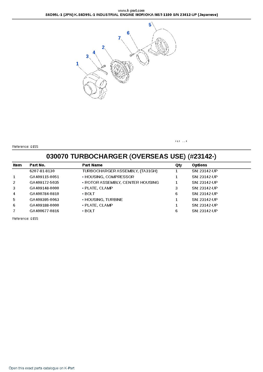 S6D95L-1 (JPN) K.S6D95L-1 INDUSTRIAL ENGINE MORIOKA MST-1100 S/N 23412-UP (Japanese) – sample page 8