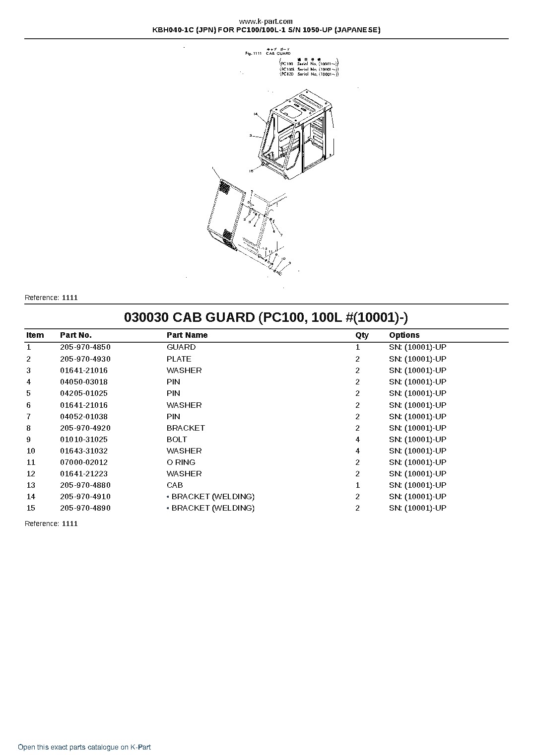 KBH040-1C (JPN) FOR PC100/100L-1 S/N 1050-UP (JAPANESE) – sample page 4 KBH040-1C (JPN) FOR PC100/100L-1 S/N 1050-UP (JAPANESE) – sample page 4