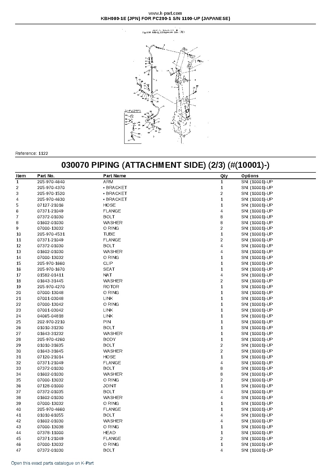 KBH080-1E (JPN) FOR PC200-1 S/N 1100-UP (JAPANESE) – sample page 10 KBH080-1E (JPN) FOR PC200-1 S/N 1100-UP (JAPANESE) – sample page 10