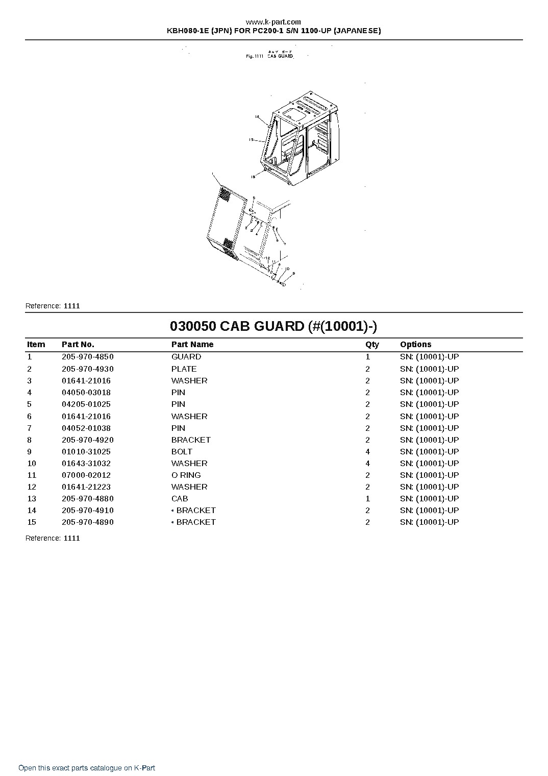 KBH080-1E (JPN) FOR PC200-1 S/N 1100-UP (JAPANESE) – sample page 7 KBH080-1E (JPN) FOR PC200-1 S/N 1100-UP (JAPANESE) – sample page 7