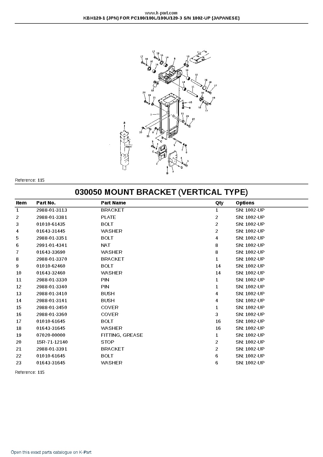 KBH120-1 (JPN) FOR PC100/100L/100U/120-3 S/N 1002-UP (JAPANESE) – sample page 6