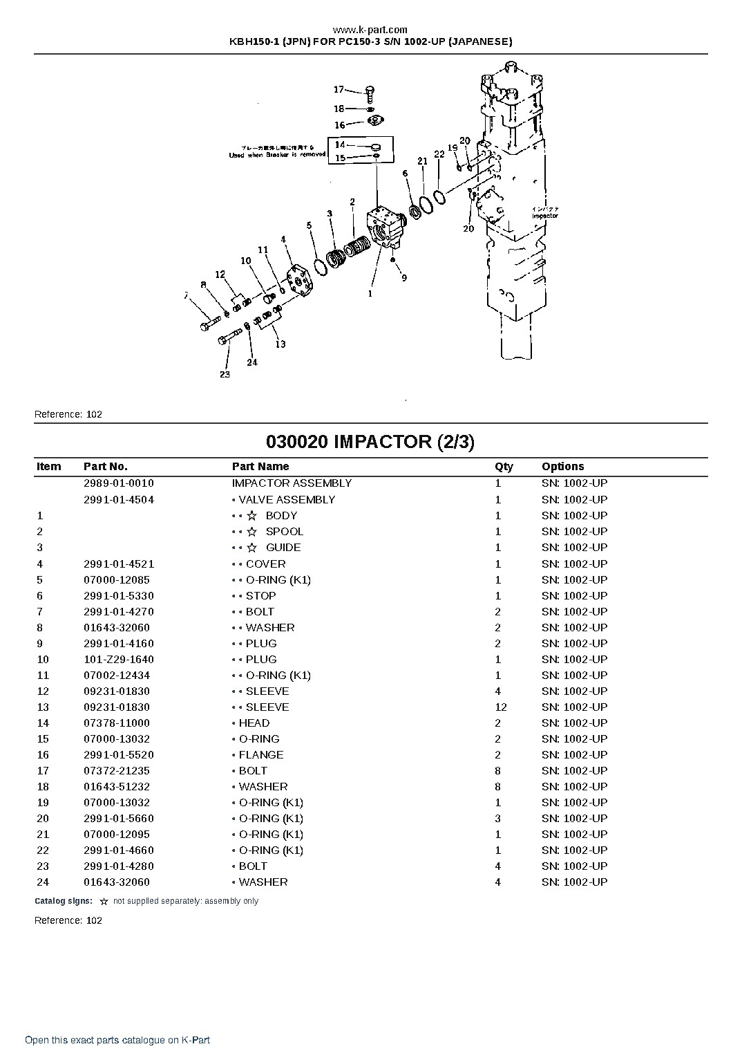 KBH150-1 (JPN) FOR PC150-3 S/N 1002-UP (JAPANESE) – sample page 3