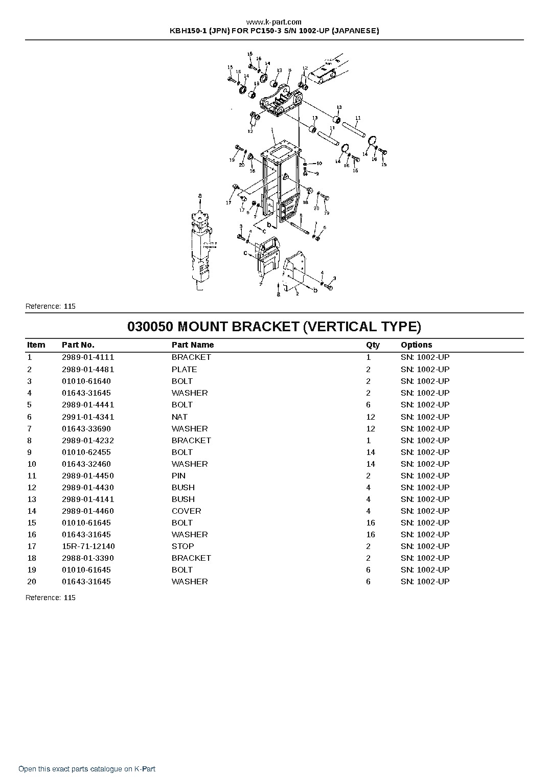 KBH150-1 (JPN) FOR PC150-3 S/N 1002-UP (JAPANESE) – sample page 6
