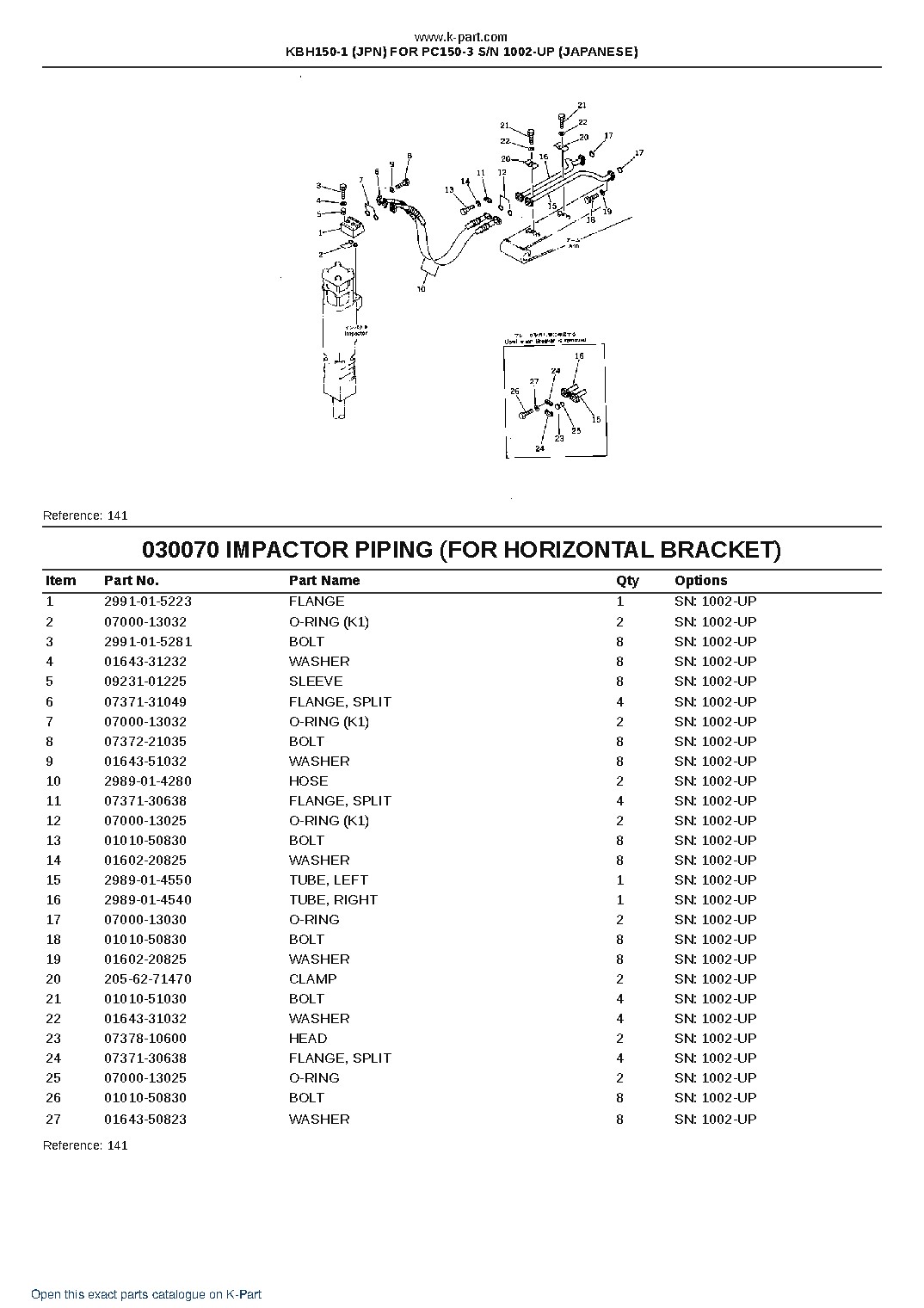 KBH150-1 (JPN) FOR PC150-3 S/N 1002-UP (JAPANESE) – sample page 8