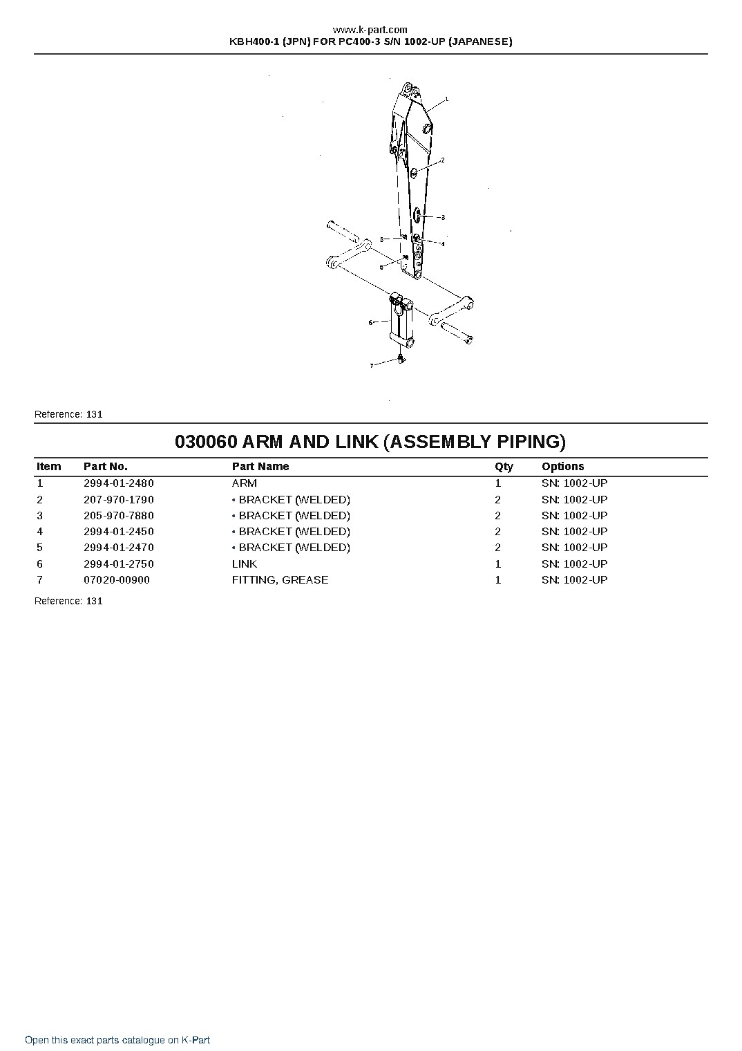 KBH400-1 (JPN) FOR PC400-3 S/N 1002-UP (JAPANESE) – sample page 7 KBH400-1 (JPN) FOR PC400-3 S/N 1002-UP (JAPANESE) – sample page 7