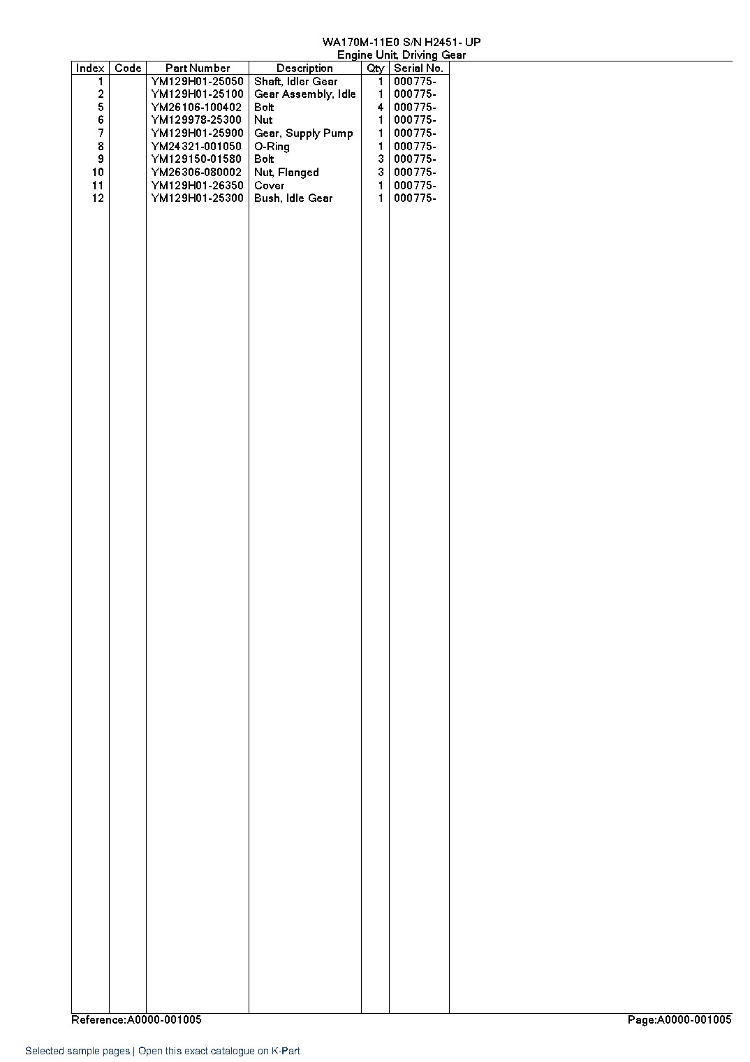 WA170M-11E0 S/N H2451- UP – sample page 10 WA170M-11E0 S/N H2451- UP – sample page 10
