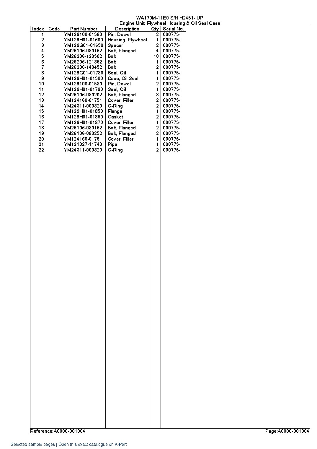 WA170M-11E0 S/N H2451- UP – sample page 8 WA170M-11E0 S/N H2451- UP – sample page 8