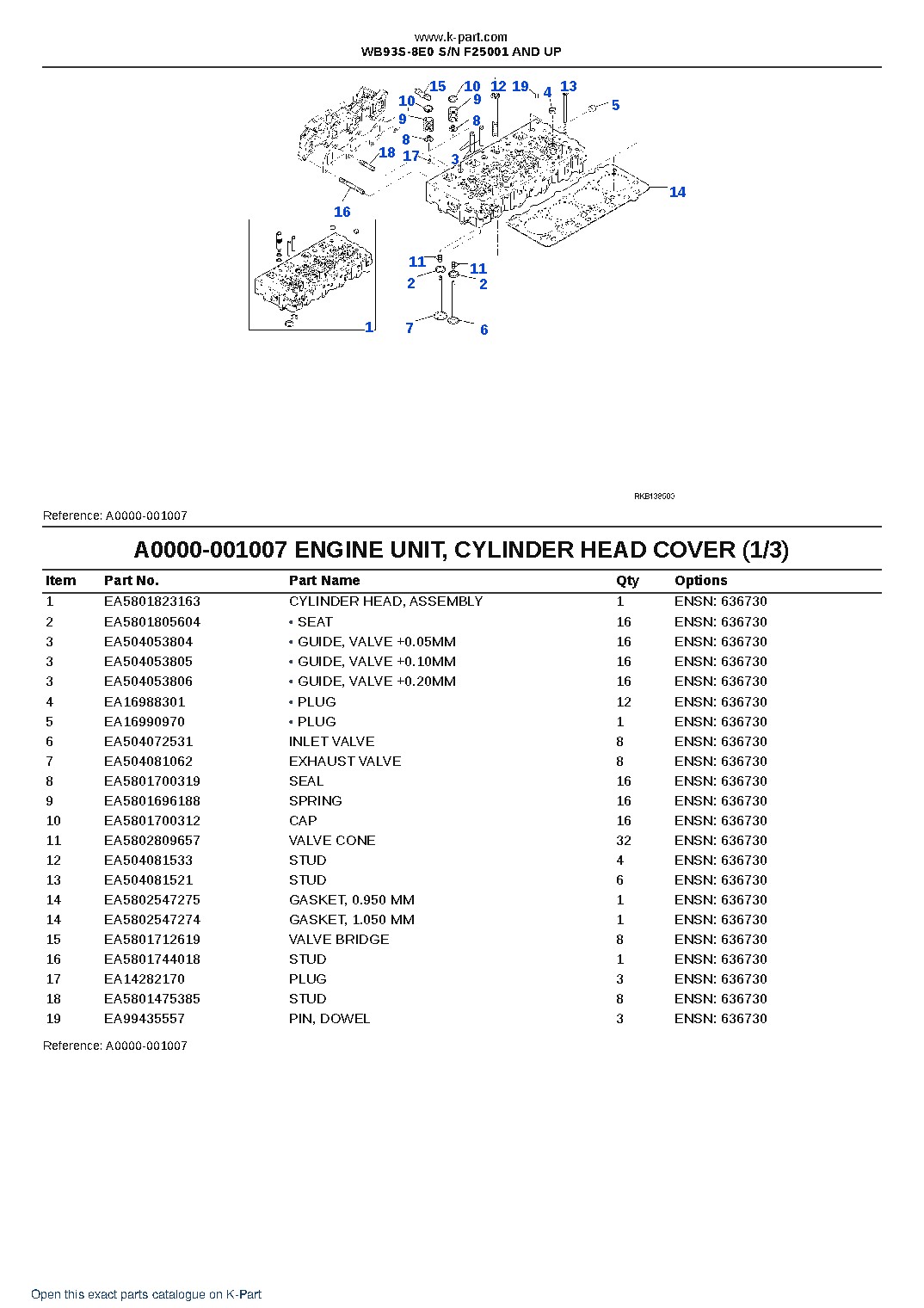 WB93S-8E0 S/N F25001 AND UP – sample page 7 WB93S-8E0 S/N F25001 AND UP – sample page 7