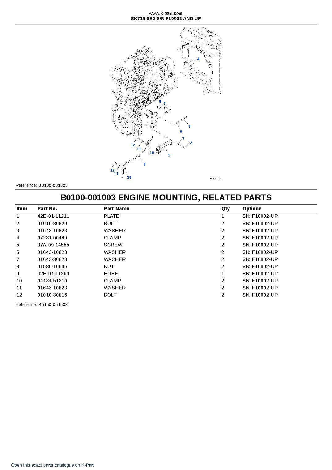 SK715-8E0 S/N F10002 AND UP – sample page 6 SK715-8E0 S/N F10002 AND UP – sample page 6