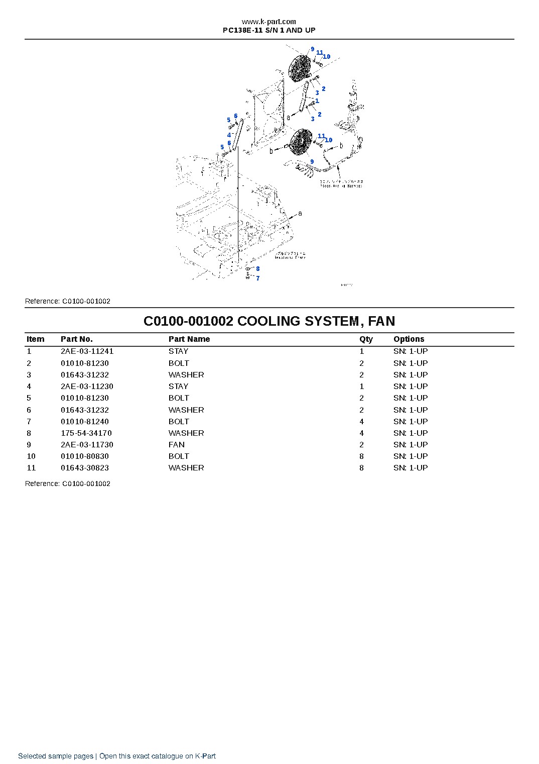 PC138E-11 S/N 1 AND UP – sample page 3 PC138E-11 S/N 1 AND UP – sample page 3