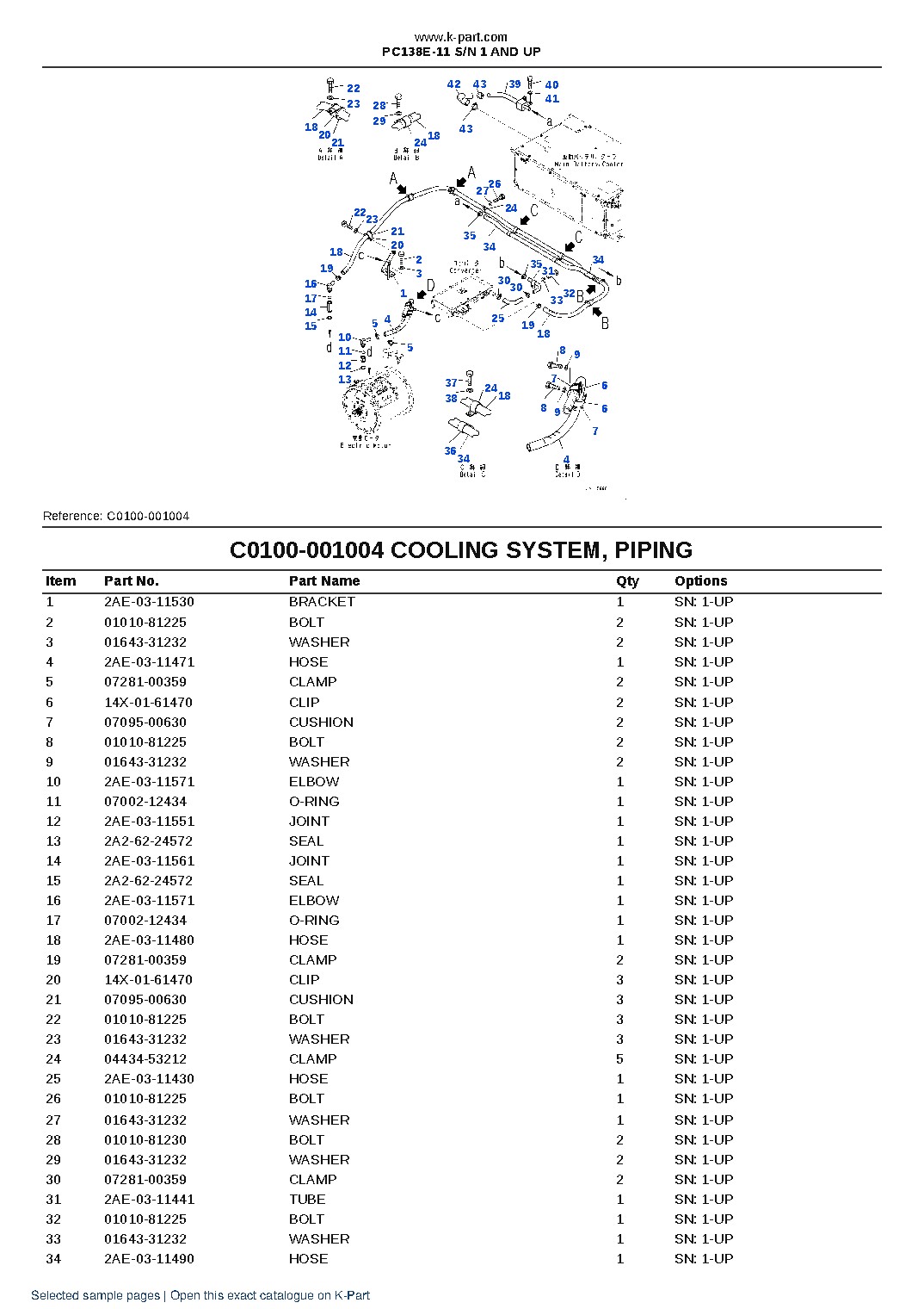PC138E-11 S/N 1 AND UP – sample page 5 PC138E-11 S/N 1 AND UP – sample page 5