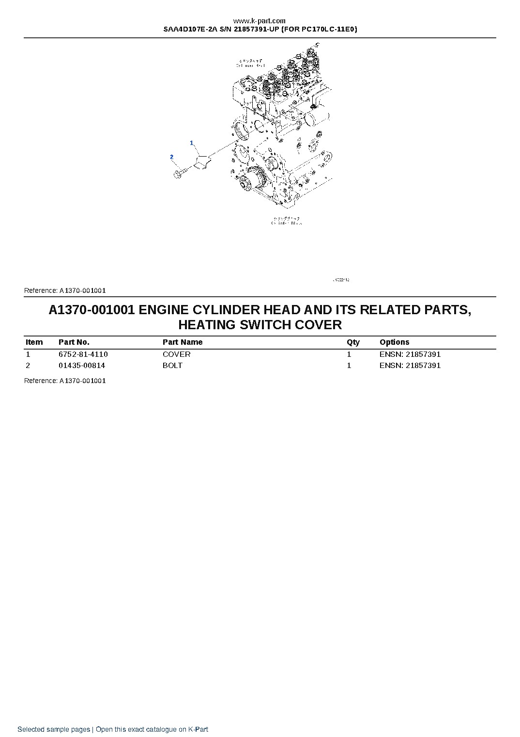 SAA4D107E-2A S/N 21857391-UP (FOR PC170LC-11E0) – sample page 4 SAA4D107E-2A S/N 21857391-UP (FOR PC170LC-11E0) – sample page 4