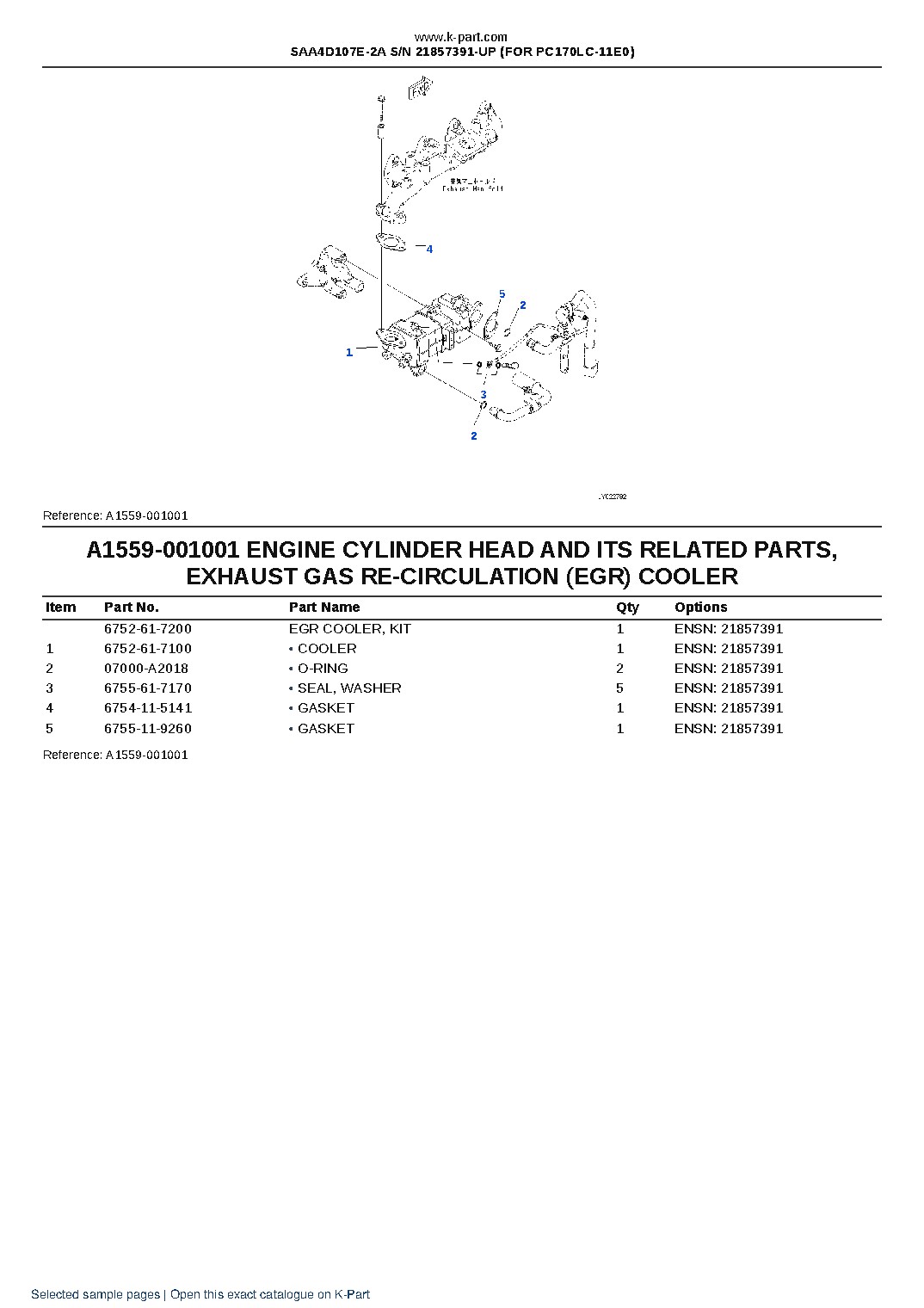 SAA4D107E-2A S/N 21857391-UP (FOR PC170LC-11E0) – sample page 6 SAA4D107E-2A S/N 21857391-UP (FOR PC170LC-11E0) – sample page 6