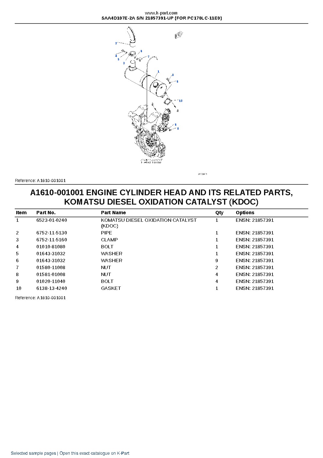 SAA4D107E-2A S/N 21857391-UP (FOR PC170LC-11E0) – sample page 8 SAA4D107E-2A S/N 21857391-UP (FOR PC170LC-11E0) – sample page 8