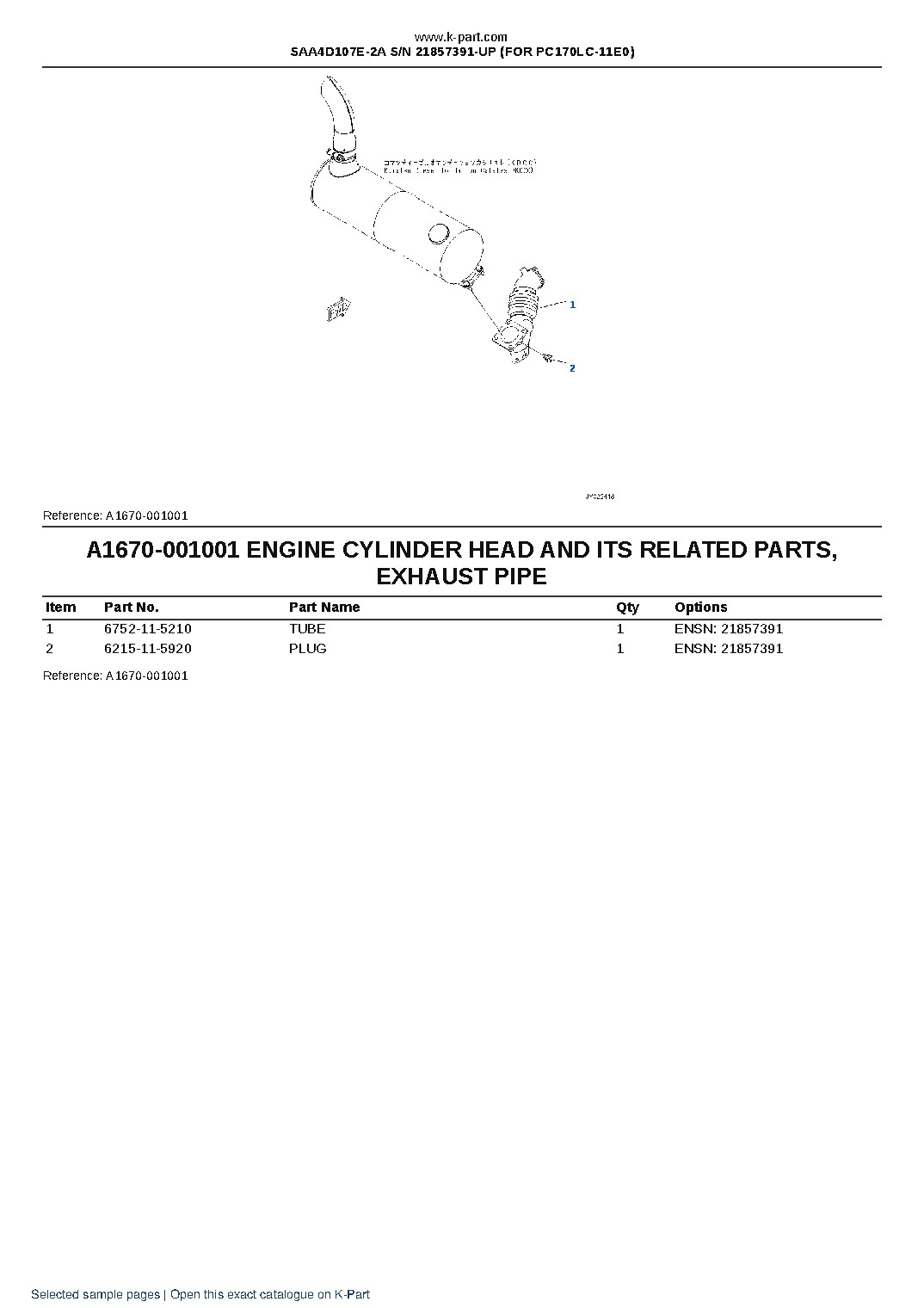 SAA4D107E-2A S/N 21857391-UP (FOR PC170LC-11E0) – sample page 9 SAA4D107E-2A S/N 21857391-UP (FOR PC170LC-11E0) – sample page 9