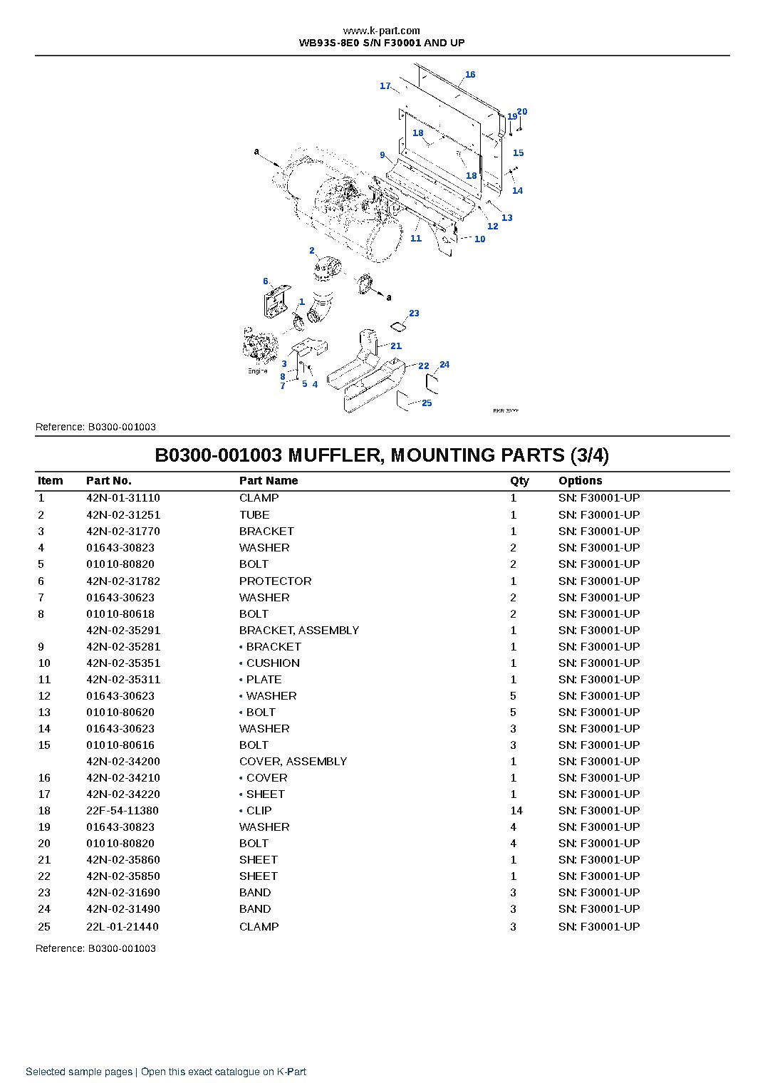 WB93S-8E0 S/N F30001 AND UP – sample page 10 WB93S-8E0 S/N F30001 AND UP – sample page 10